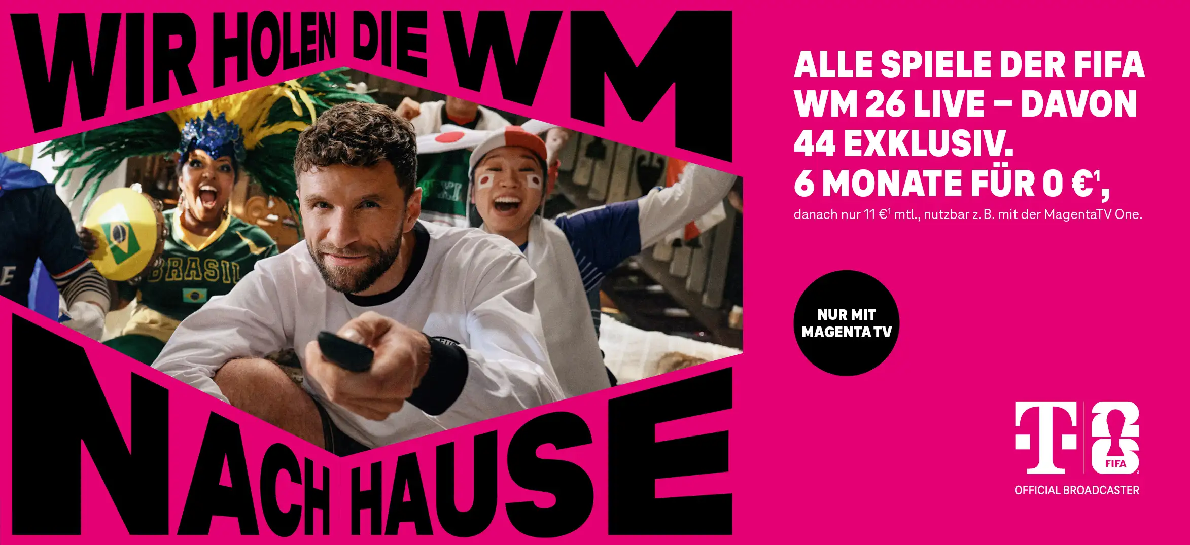 Übersicht der MagentaTV Smart Vorteile zur WM 2026: Alle 104 Spiele live, über 160 HD-Sender und RTL+ Premium inklusive beim Telekom Partner OWL.