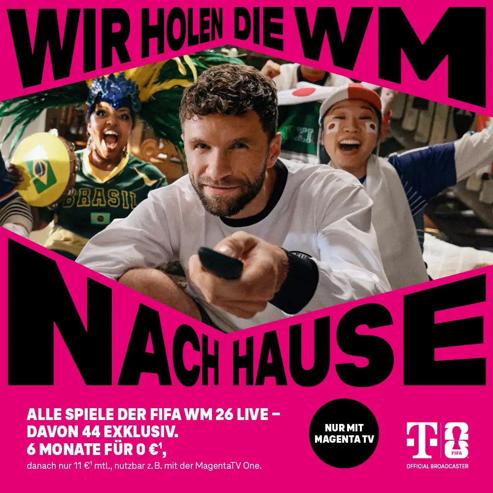 Übersicht der MagentaTV Smart Vorteile zur WM 2026: Alle 104 Spiele live, über 160 HD-Sender und RTL+ Premium inklusive beim Telekom Partner OWL.