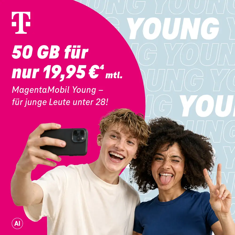 MagentaMobil Young Angebot mit 50 GB für 19,95 Euro monatlich